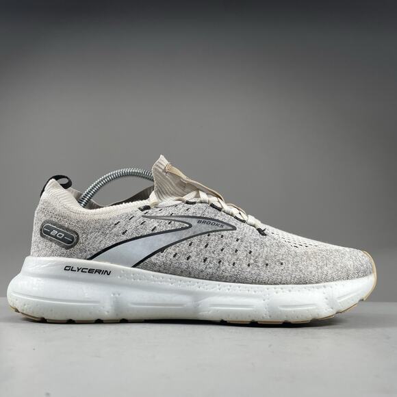 Women’s 11.5 Mens 10 Brooks Glycerin Stealthfit 20 Gray Running Walking Sneakers - Picture 6 of 9